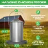 Plexon 6.6 Lb Stainless Steel Hanging Chicken Feeder no Waste Food-Grade - Poultry Feeder for Chicken Metal - Heavy Duty Reliable Long-Lasting with Handle2