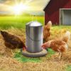 Plexon 8.8 Lb Stainless Steel Hanging Chicken Feeder no Waste Food-Grade - Poultry Feeder for Chicken Metal - Heavy Duty Reliable Long-Lasting with Handle9