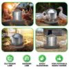 Plexon 17.6 Lb Stainless Steel Hanging Chicken Feeder no Waste Food-Grade Large - Poultry Feeder for Chicken Metal - Heavy Duty Reliable Long-Lasting with Handle3