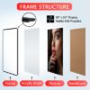 Plexon 18x24 Poster Frame Black, Horizontal or Vertical Wall, Set of 3 Poster Frames 18 x 24, Puzzle Picture Hanging, Durable Poster 24x18 Frame Front Polished Plexiglass, Wall Gallery Frame Kit2