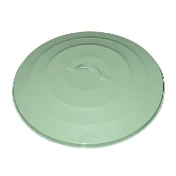 Plexon Trash Can Lid, Compotible with 13-Gallon Round Fire Resistant Garbage Container, Green Lid for Galvanized Steel Waste Bin1