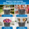 PLEXON Galvanized Metal Ice Bucket for Parties Coctail Bar Restaurant - Drink Beer Champagne Metal Pail Bucket with Handle, Beverage Chiller Cooler Small 1.3 Gallon5
