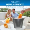 PLEXON Galvanized Metal Ice Bucket for Parties Coctail Bar Restaurant - Drink Beer Champagne Metal Pail Bucket with Handle, Beverage Chiller Cooler Small 1.3 Gallon6