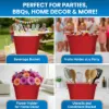 PLEXON Galvanized Metal Ice Bucket for Parties Coctail Bar Restaurant - Drink Beer Champagne Bucket with Handle, Beverage Chiller Cooler Small 1.3 Gallon, Red5