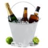 PLEXON Galvanized Metal Ice Bucket for Parties Coctail Bar Restaurant - Drink Beer Champagne Metal Pail Bucket with Handle, Beverage Chiller Cooler Small 1.3 Gallon,Gray1