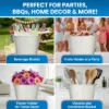 PLEXON Galvanized Metal Ice Bucket for Parties Coctail Bar Restaurant - Drink Beer Champagne Metal Pail Bucket with Handle, Beverage Chiller Cooler Small 1.3 Gallon, Off-White5
