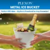PLEXON Galvanized Metal Ice Bucket for Parties Coctail Bar Restaurant - Drink Beer Champagne Metal Pail Bucket with Handle, Beverage Chiller Cooler Small 1.3 Gallon, Off-White9