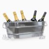 PLEXON Galvanized Tub with Handles - Beverage Tub - Metal Ice Bucket for Parties - Ice Bucket for Cocktail Bar Restaurant - Drink Beer Champagne Chiller Cooler - 5.3 Gallon (20L)1