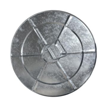Plexon Trash Can Lid, Compotible with 31-Gallon Round Fire Resistant Garbage Container, Lid for Galvanized Steel Waste Bin1