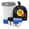 PLASTIC PRINCE (250 Pack) 13 Gallon Trash Bags, 12-16 Gallon Black Kitchen Bags, 1.1 Mil, Heavy Duty, Fits Round and Square 12-16 gal Trash Cans, 24" x 31" Garbage Trash Can Liners1