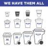 PLASTIC PRINCE (250 Pack) 13 Gallon Trash Bags, 12-16 Gallon Black Kitchen Bags, 1.1 Mil, Heavy Duty, Fits Round and Square 12-16 gal Trash Cans, 24" x 31" Garbage Trash Can Liners7