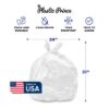 PLASTIC PRINCE (200 Pack) 13 Gallon Trash Bags, 12-16 Gallon White Kitchen Bags, 1.5 Mil, Heavy Duty, Fits Round and Square 12-16 gal Trash Cans, 24" x 31" Garbage Trash Can Liners2