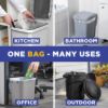 PLASTIC PRINCE (200 Pack) 13 Gallon Trash Bags, 12-16 Gallon White Kitchen Bags, 1.5 Mil, Heavy Duty, Fits Round and Square 12-16 gal Trash Cans, 24" x 31" Garbage Trash Can Liners4