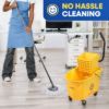 PLASTIC PRINCE Commercial Mop Bucket with Wringer on Wheels, Heavy Duty Industrial Mop Bucket and Wringer Separate Dirty Water for Home Office Restaurant Business, 26 Quart - Yellow9