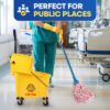 PLASTIC PRINCE Commercial Mop Bucket with Wringer on Wheels, Heavy Duty Industrial Mop Bucket and Wringer, Side-Press Bucket with Wringer Set for Home Office Restaurant Business, 35-Quart - Yellow7