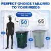 PLASTIC PRINCE 50-Gallon Rollout Trash Can with Lid, Commercial Heavy-Duty Container with Wheels, Green8