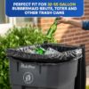 PLASTIC PRINCE 55-60 Gallon Trash Bags 2 Mil Heavy Duty Fits Rubbermaid Brute Rollout Round Square 32-55 gal Trash Cans 43" x 47" Large Durable Garbage Trash Can Liners, Black 25 of Pack3