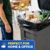 PLASTIC PRINCE 55-60 Gallon Trash Bags 2 Mil Heavy Duty Fits Rubbermaid Brute Rollout Round Square 32-55 gal Trash Cans 43" x 47" Large Durable Garbage Trash Can Liners, Black 25 of Pack6