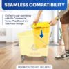 PLASTIC PRINCE Dirty Water Bucket for 35-QT Commercial Yellow Mop Bucket and Side Press Wringer, Yellow4