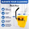 PLASTIC PRINCE Mop Wringer Only Side Press Wringer Replacement for Commercial Mop Bucket on Wheels - 26-Quart or 35 Quart, Yellow2