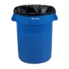 PLASTIC PRINCE 32 Gallon Round Trash Can Container Blue Plastic Commercial Garbage Bin for Home Garage Restaurants Warehouses1
