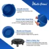 PLASTIC PRINCE 32 Gallon Round Trash Can Container Blue Plastic Commercial Garbage Bin for Home Garage Restaurants Warehouses3