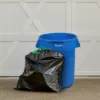 PLASTIC PRINCE 32 Gallon Round Trash Can Container Blue Plastic Commercial Garbage Bin for Home Garage Restaurants Warehouses6