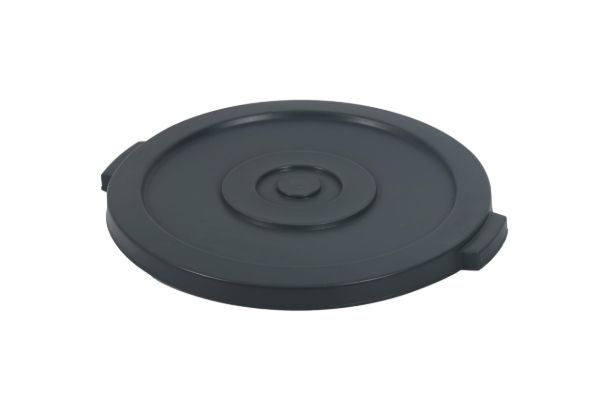 PLASTIC PRINCE Round Trash Can Lid, Compatible with 32 Gallon Wastebasket Garbage Can, Gray Plastic1