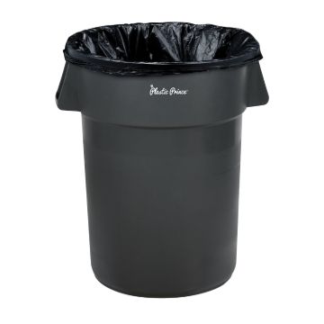 PLASTIC PRINCE 55 Gallon Round Trash Can, Garbage Can Gray Plastic Waste Container for Home Garage Restaurants Warehouses1