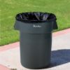 PLASTIC PRINCE 55 Gallon Round Trash Can, Garbage Can Gray Plastic Waste Container for Home Garage Restaurants Warehouses7