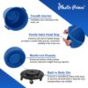 PLASTIC PRINCE 55 Gallon Round Trash Can Garbage Can Blue Plastic Waste Container for Home Garage Restaurants Warehouses3