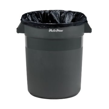 PLASTIC PRINCE 20 Gallon Round Trash Can Container Gray Plastic Commercial Garbage Bin for Home Garage Restaurants Warehouses1