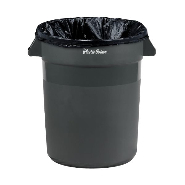 PLASTIC PRINCE 20 Gallon Round Trash Can Container Gray Plastic Commercial Garbage Bin for Home Garage Restaurants Warehouses1