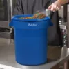 PLASTIC PRINCE 20 Gallon Round Trash Can Container Blue Plastic Commercial Garbage Bin for Home Garage Restaurants Warehouses6