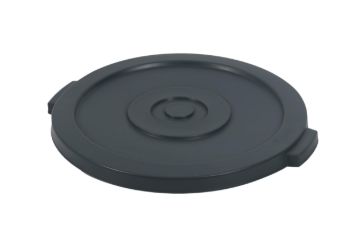 PLASTIC PRINCE Round Trash Can Lid, Compatible with 20 Gallon Wastebasket Garbage Can, Gray Plastic1