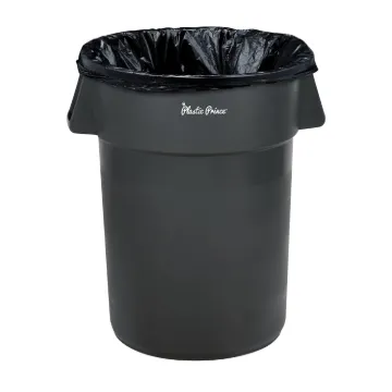 PLASTIC PRINCE 44 Gallon Round Trash Can Garbage Can Gray Waste Container for Home Garage Restaurants Warehouses1