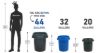 PLASTIC PRINCE 44 Gallon Round Trash Can Garbage Can Gray Waste Container for Home Garage Restaurants Warehouses4