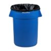 PLASTIC PRINCE 44 Gallon Round Trash Can Garbage Can Blue Waste Container for Home Garage Restaurants Warehouses1