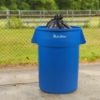 PLASTIC PRINCE 44 Gallon Round Trash Can Garbage Can Blue Waste Container for Home Garage Restaurants Warehouses6