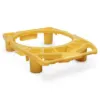 PLASTIC PRINCE 44 Gallon Trash Can Frame, 44 Gal Trash Can Caddy, Yellow1