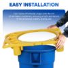 PLASTIC PRINCE 44 Gallon Trash Can Frame, 44 Gal Trash Can Caddy, Yellow3