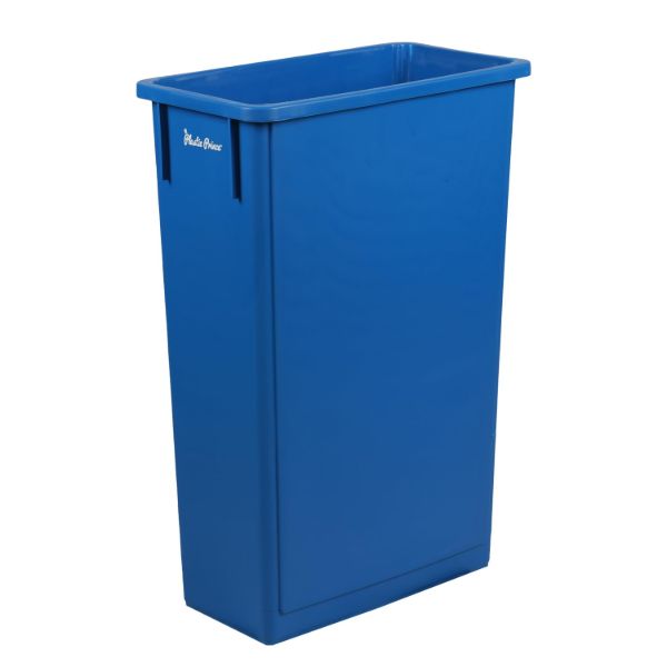 PLASTIC PRINCE 23 Gallon Slim Trash Can Kitchen, Commercial Tall Trash Bin Narrow, Rectangular Slim Jim Skinny Garbage Can for Home Garage Office Restaurant, Blue1