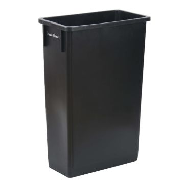 PLASTIC PRINCE 23 Gallon Slim Trash Can Kitchen, Commercial Tall Trash Bin Narrow, Rectangular Slim Jim Skinny Garbage Can for Home Garage Cabinet Restaurant, Black1
