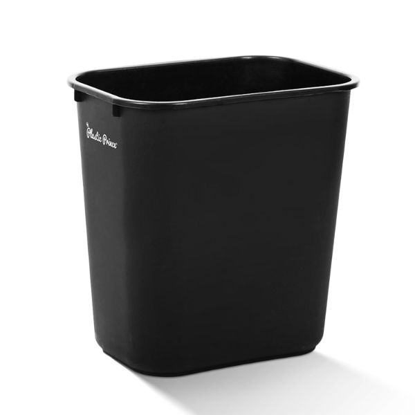 PLASTIC PRINCE Trash Can, Plastic Rectangular - 7 Gallon Wastebasket for Kitchen Bathroom Office, Garbage Can Fits Under Desk Cabinet Sink - 28 Quart, Black1