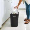 PLASTIC PRINCE Trash Can, Plastic Rectangular - 7 Gallon Wastebasket for Kitchen Bathroom Office, Garbage Can Fits Under Desk Cabinet Sink - 28 Quart, Black9