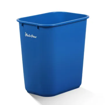 PLASTIC PRINCE Trash Can, Blue Plastic Rectangular 7 Gallon Wastebasket for Kitchen Bathroom Office, Garbage Can Fits Under Desk Cabinet Sink - 28 Quart1