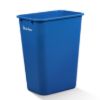 PLASTIC PRINCE 10 Gallon Trash Can Blue Recycle Bin for Kitchen Bathroom Office Garbage Can Fits Under Desk Cabinet Sink, Plastic Rectangular Waste Basket1