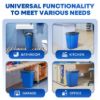 PLASTIC PRINCE 10 Gallon Trash Can Blue Recycle Bin for Kitchen Bathroom Office Garbage Can Fits Under Desk Cabinet Sink, Plastic Rectangular Waste Basket4