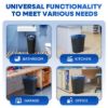 PLASTIC PRINCE 10 Gallon Trash Can Black Waste Basket for Kitchen Bathroom Office Garbage Can Fits Under Desk Cabinet Sink, Plastic Rectangular4