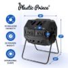 PLASTIC PRINCE Outdoor Compost Bin Tumbler for Home, Compost Tumbler Dual Chamber Large, 43-Gallon, Black2